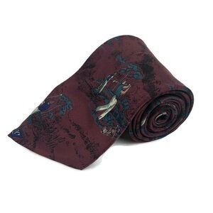 Schreter Mens Tie, Red Golf All Silk Hand Finished